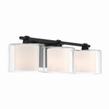 Minka-Lavery - 2063-899 - Three Light Vanity - Seville - Dark Matte Black