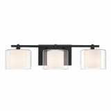 Minka-Lavery - 2063-899 - Three Light Vanity - Seville - Dark Matte Black
