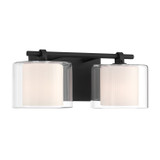 Minka-Lavery - 2062-899 - Two Light Vanity - Seville - Dark Matte Black