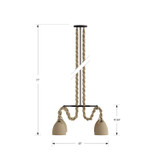 Minka-Lavery - 16066-860 - Four Light Pendant - Cordn - Dark Bronze