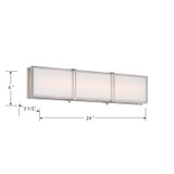 Minka-Lavery - 16013-84-L - LED Bath Bar - Merick - Brushed Nickel