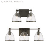 Minka-Lavery - 15022-749 - Two Light Vanity - Wynnfrost - Rustic Gun Metal