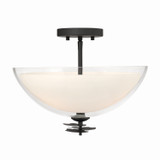 Minka-Lavery - 10255-899 - Three Light Semi-Flush Mount - Elowen - Dark Matte Black