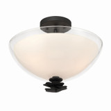 Minka-Lavery - 10255-899 - Three Light Semi-Flush Mount - Elowen - Dark Matte Black