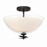 Minka-Lavery - 10255-899 - Three Light Semi-Flush Mount - Elowen - Dark Matte Black