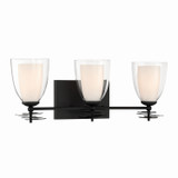 Minka-Lavery - 10253-899 - Three Light Vanity - Elowen - Dark Matte Black