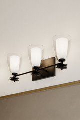 Minka-Lavery - 10253-899 - Three Light Vanity - Elowen - Dark Matte Black