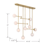 Minka-Lavery - 10149-732 - Nine Light Linear Chandelier - Ursolus - Legacy Brass