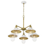 Minka-Lavery - 5139-799 - Five Light Chandelier - Downtown Edison - White And Soft Brass