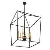 Minka-Lavery - 2106-726 - Six Light Pendant - Townhall - Coal And Soft Brass