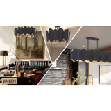 Minka-Lavery - 1419-897 - Ten Light Island Pendant - Vailen - Dark Matte Black