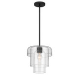 Minka-Lavery - 19615-899 - One Light Pendant - Velique - Dark Matte Black