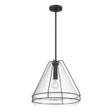 Minka-Lavery - 17649-899 - One Light Pendant - Lorenth - Dark Matte Black