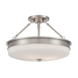 Minka-Lavery - 14086-84 - Three Light Semi-Flush Mount - Halora - Brushed Nickel
