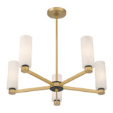 Minka-Lavery - 12326-876 - Five Light Chandelier - Wexmere - Legacy Brass