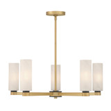 Minka-Lavery - 12326-876 - Five Light Chandelier - Wexmere - Legacy Brass