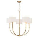 Minka-Lavery - 12115-732 - Five Light Chandelier - Molvene - Legacy Brass