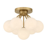 Minka-Lavery - 12077-732 - Seven Light Semi-Flush Mount - Lunara - Legacy Brass
