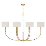 Minka-Lavery - 10427-732 - Six Light Linear Chandelier - Molvene - Legacy Brass