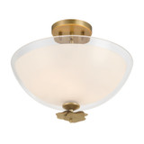 Minka-Lavery - 10255-732 - Three Light Semi-Flush Mount - Elowen - Legacy Brass