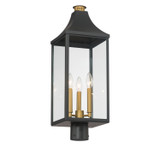Minka-Lavery - 78306-734 - Three Light Outdoor Post Lantern - Hurstborne - Dark Matte Black