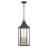 Minka-Lavery - 78304-734 - Three Light Outdoor Hanging Lantern - Hurstborne - Dark Matte Black