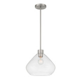 Minka-Lavery - 19414-84 - One Light Pendant - Elaris - Brushed Nickel