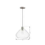 Minka-Lavery - 19414-84 - One Light Pendant - Elaris - Brushed Nickel