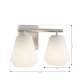 Minka-Lavery - 14372-84 - Two Light Vanity - Siena - Brushed Nickel