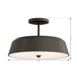 Minka-Lavery - 12625-868 - Three Light Semi-Flush Mount - Trellwyn - Plated Dark Bronze