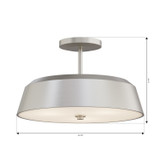 Minka-Lavery - 12625-84 - Three Light Semi-Flush Mount - Trellwyn - Brushed Nickel
