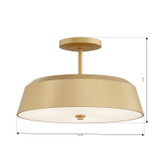Minka-Lavery - 12625-732 - Three Light Semi-Flush Mount - Trellwyn - Legacy Brass