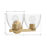 Minka-Lavery - 12482-732 - Two Light Vanity - Noellea - Legacy Brass