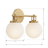 Minka-Lavery - 12012-732 - Two Light Vanity - Ortesa - Legacy Brass