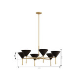 Minka-Lavery - 10316-855 - Six Light Chandelier - Cortan - Legacy Brass