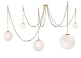 Minka-Lavery - 5219-732 - Five Light Pendant - Marbelle - Legacy Brass