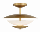 Minka-Lavery - 3943-732 - Three Light Semi Flush Mount - Solara - Legacy Brass