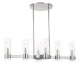 Minka-Lavery - 3896-613 - Six Light Island Pendant - Vernon Place - Polished Nickel