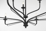 Minka-Lavery - 3829-899 - Nine Light Chandelier - Velena - Dark Matte Black