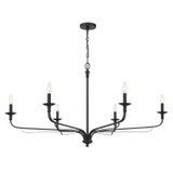 Minka-Lavery - 3826-899 - Six Light Chandelier - Velena - Dark Matte Black