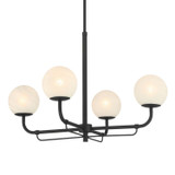 Minka-Lavery - 3797-899 - Four Light Chandelier - Whitehall - Dark Matte Black