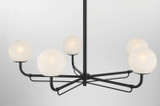 Minka-Lavery - 3795-899 - Five Light Chandelier - Whitehall - Dark Matte Black