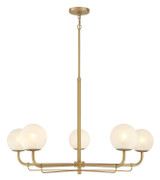 Minka-Lavery - 3795-732 - Five Light Chandelier - Whitehall - Legacy Brass