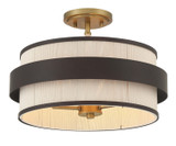 Minka-Lavery - 3685-886 - Three Light Semi Flush Mount - Harbor Wrap - Dark Bronze