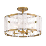 Minka-Lavery - 3635-732 - Four Light Semi Flush Mount - Veil - Legacy Brass