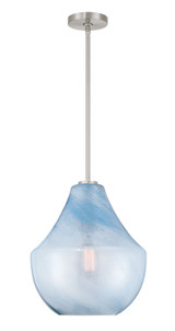 Minka-Lavery - 293-84 - One Light Pendant - Pacific - Brushed Nickel