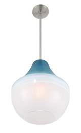 Minka-Lavery - 292-84 - One Light Pendant - Pacific - Brushed Nickel