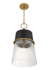 Minka-Lavery - 194-876 - One Light Pendant - Stamford - Dark Matte Black