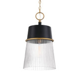 Minka-Lavery - 193-876 - One Light Pendant - Stamford - Dark Matte Black