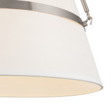 Alora - PD546719BNWL - One Light Pendant - Oliver - Brushed Nickel/White Linen